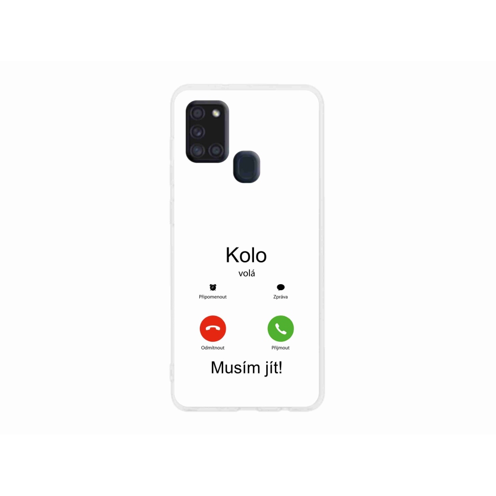 Gél borító mmCase Samsung Galaxy A21s - a kerék hívja a fehér hátteret
