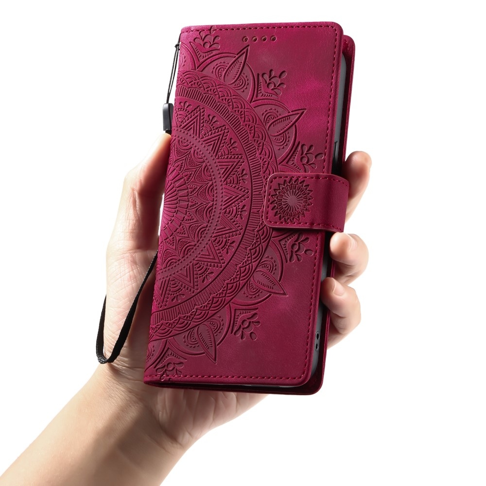 Mandalák könyv tok Xiaomi Redmi Note 14 - rózsa