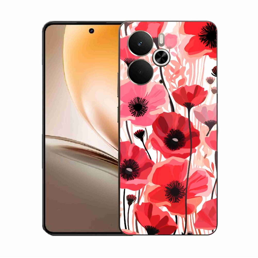 Zselés borítás mmCase a Realme 14 5G készülékhez - mákos 1