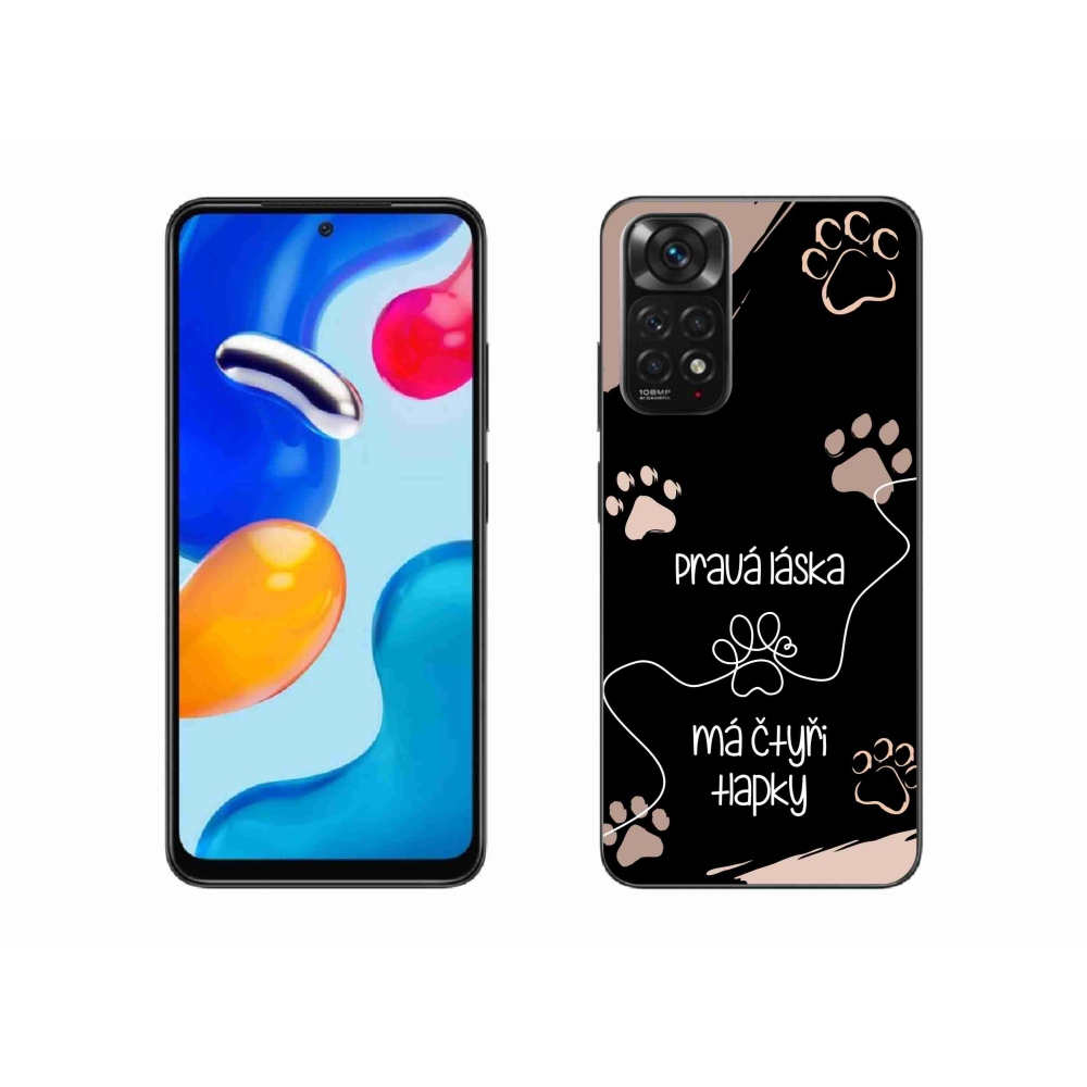 Gél borítás mmCase a Xiaomi Redmi Note 11 4G-hez - kutya motívum 1 fekete háttér