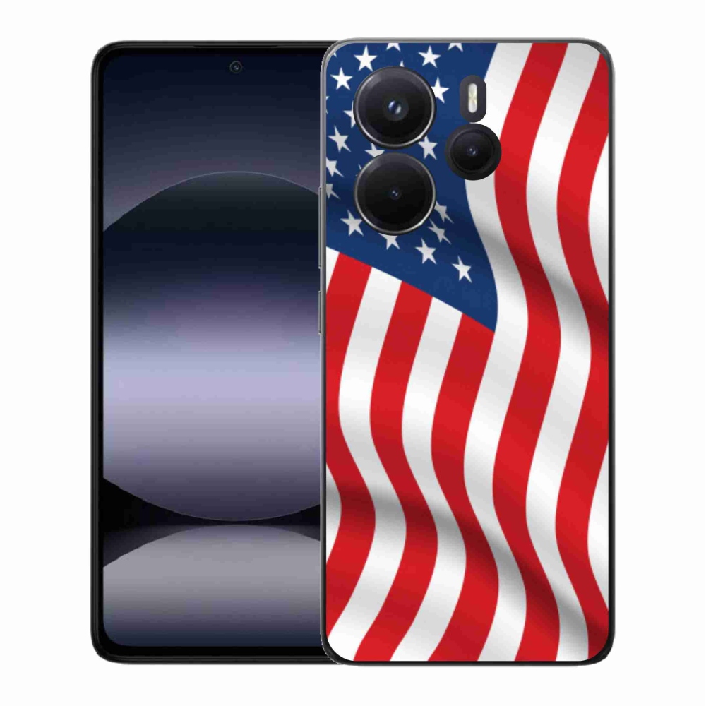 Gél borító mmCase a Xiaomi Redmi Note 14-hez - amerikai zászló