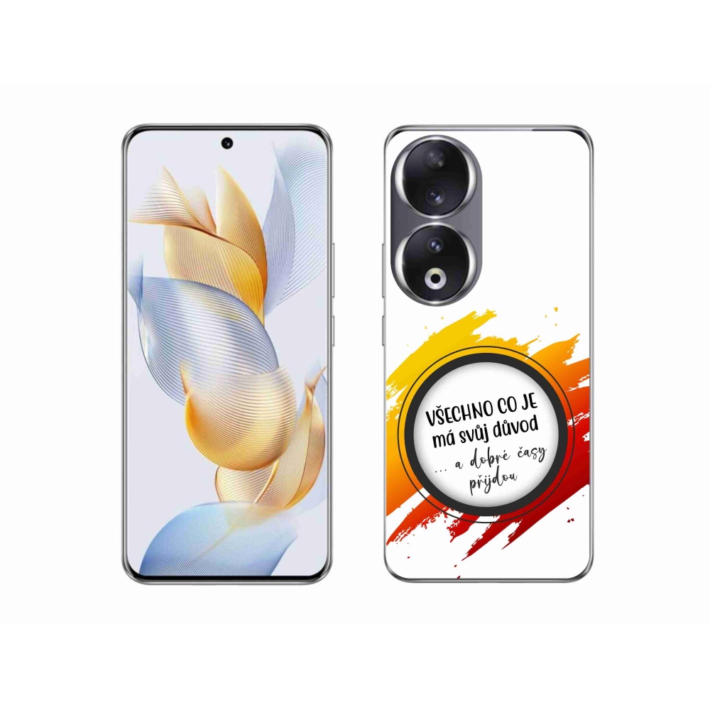 Zselés borító mmCase a Honor 90 készülékhez - idézet 3 fehér háttér