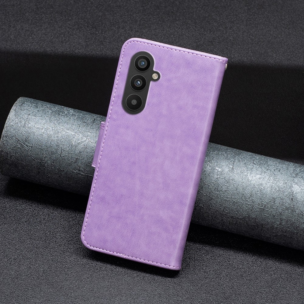 Pillangó könyvtáska Samsung Galaxy A25 5G - lila