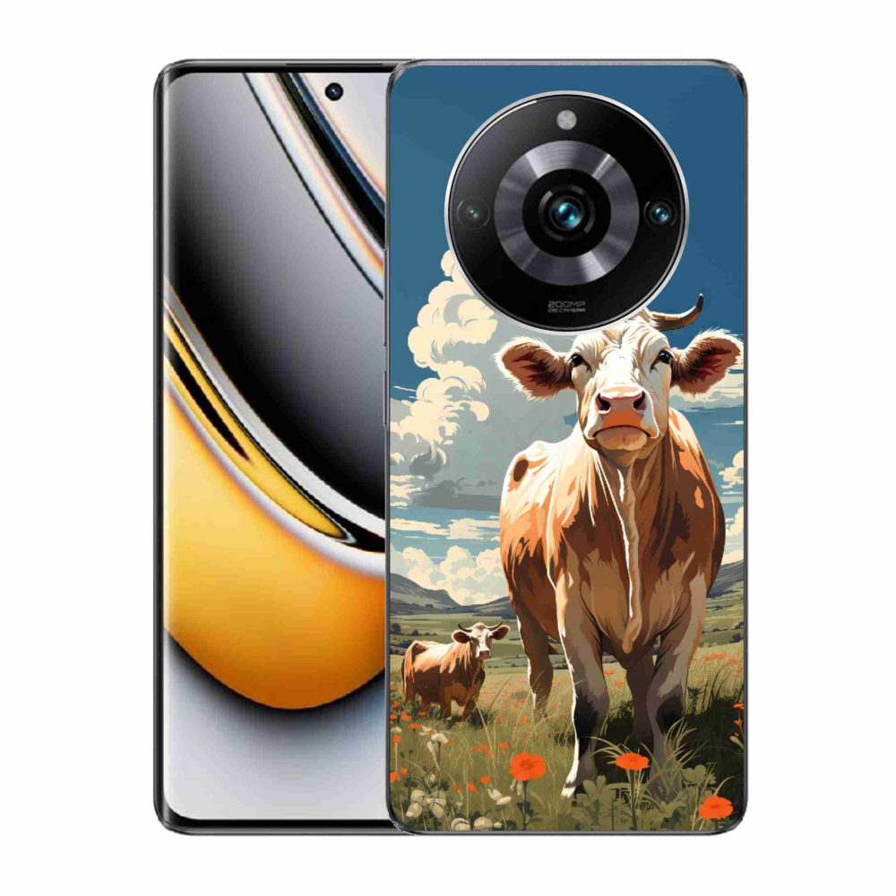 Zselés borítás mmCase a Realme 11 Pro/11 Pro+ készülékhez - tehenek a réten
