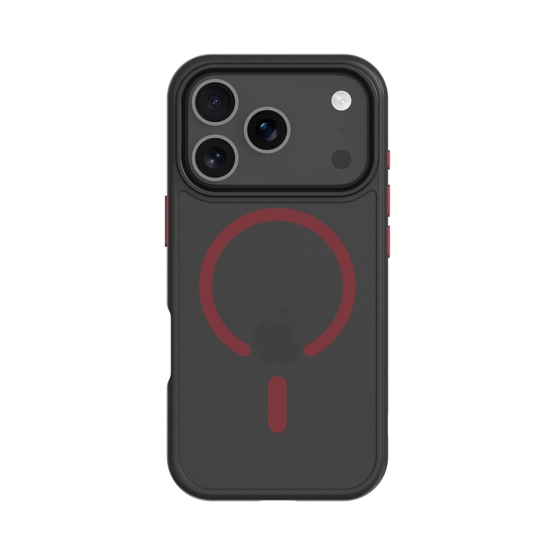 Taktikai MagForce Hyperstealth 2.0 borító iPhone 17 Pro fekete/piroshoz