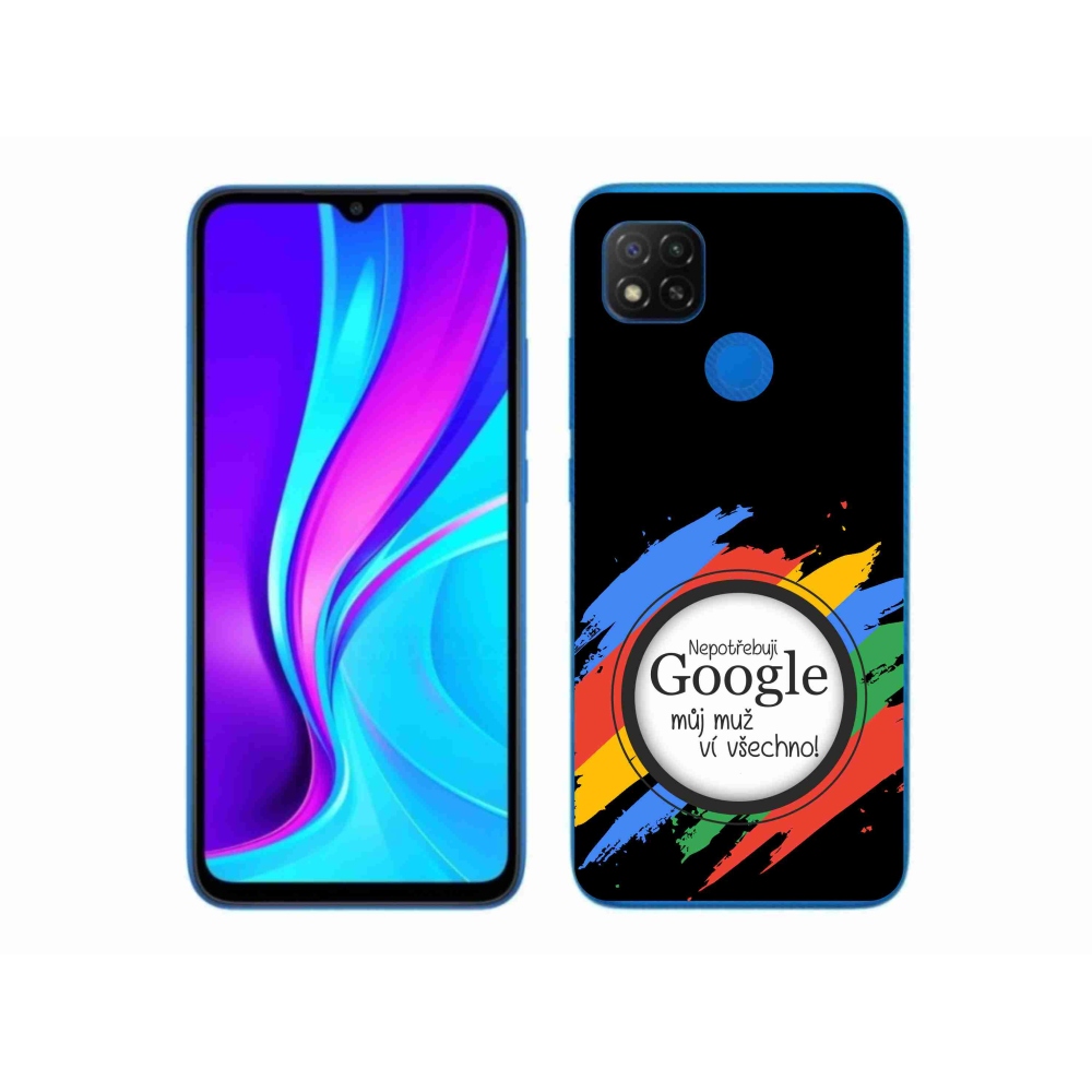 Gél borító mmCase a Xiaomi Redmi 9C - az ember mindent tud fekete háttérrel