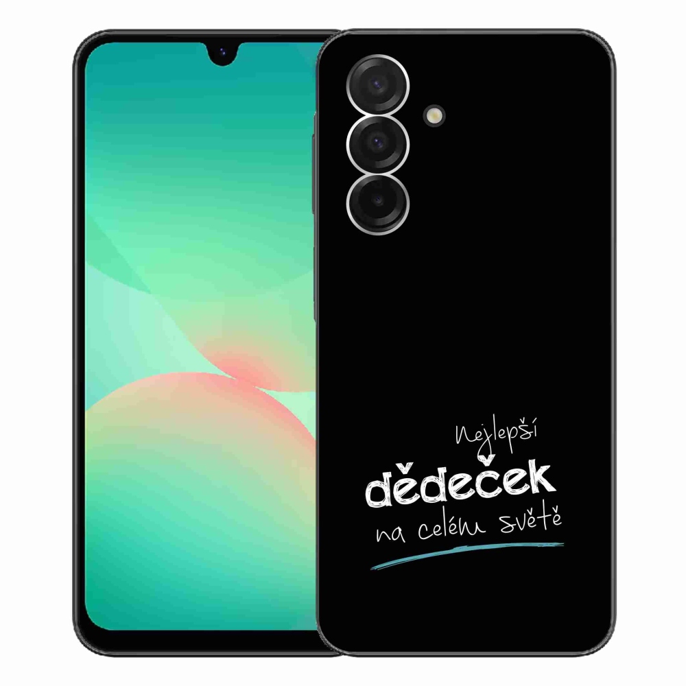 Gél borító mmCase Samsung Galaxy A26 5G - a legjobb nagypapa 3 fekete háttérrel