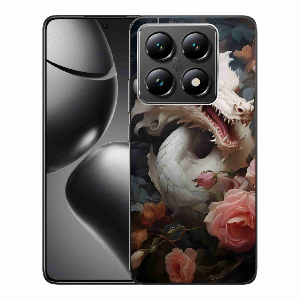 Gél borítás mmCase a Xiaomi 14T-hez - fehér sárkány