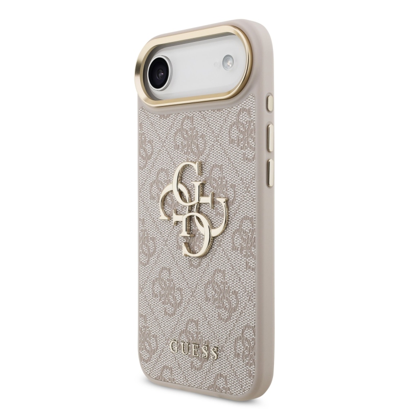 Guess PU bőr 4G fém logó arany keret hátlapi borító iPhone Air rózsaszínhez