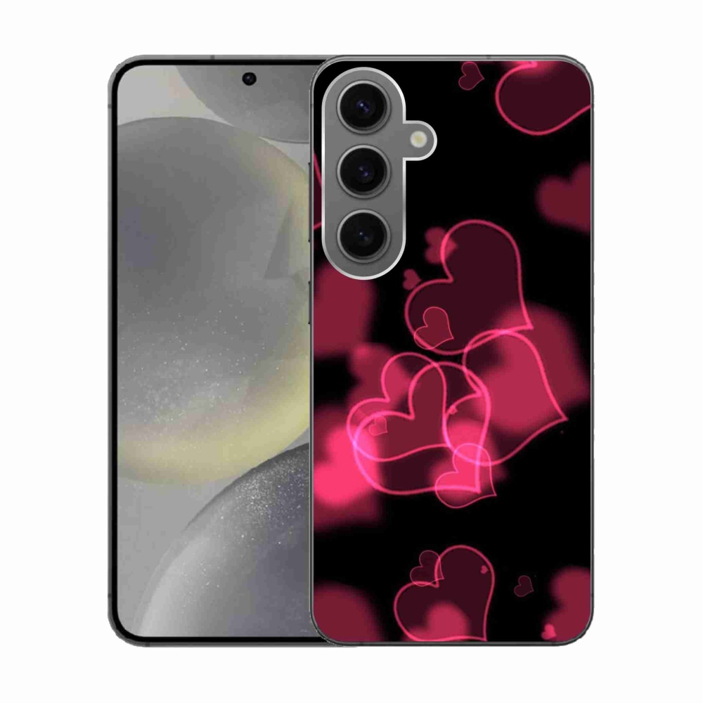 Gél védőhuzat mmCase Samsung Galaxy S24 készülékhez - piros szívek