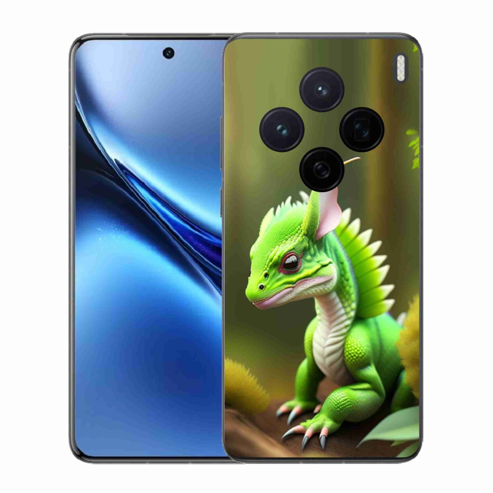 Zselés borítás mmCase Vivo X200 5G - zöld sárkányhoz