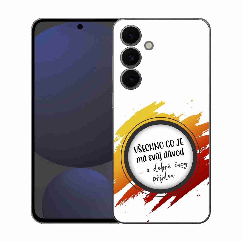Gél borító mmCase Samsung Galaxy S25 FE - idézet 3 fehér háttér