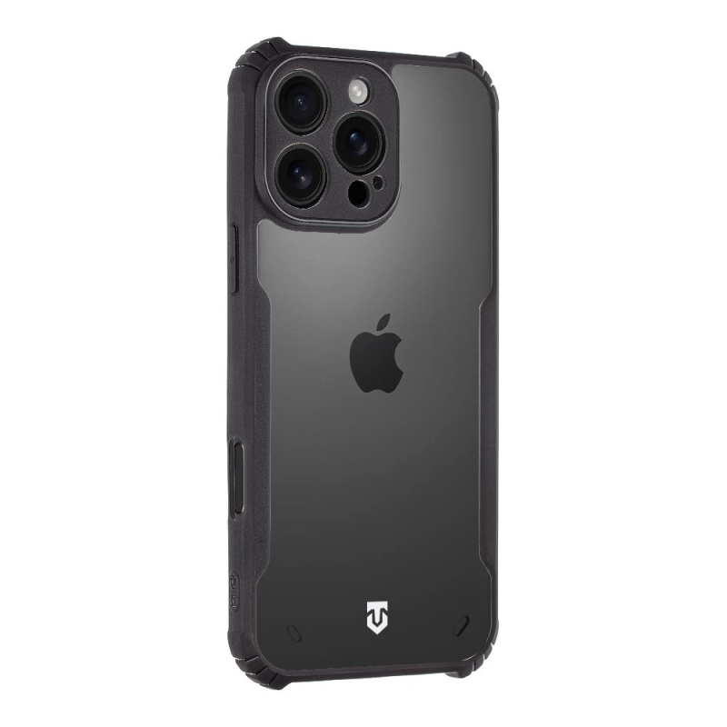 Tactical Quantum lopakodó védőburkolat Apple iPhone 16 Pro Max készülékhez Clear/Fekete