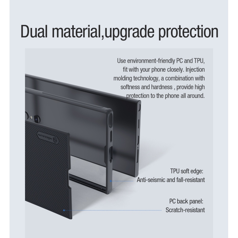 Nillkin Super Frosted PRO mágneses hátlap a Samsung Galaxy S24 Ultra Fekete készülékhez
