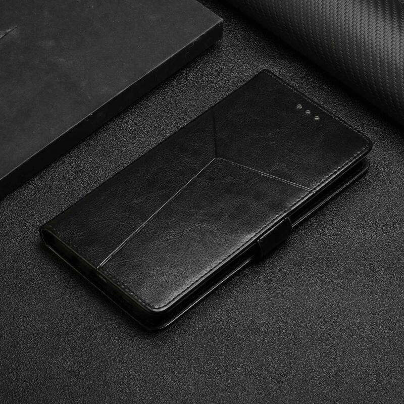Y-Line PU bőr pénztárca tok a Xiaomi Poco C40 készülékhez - fekete