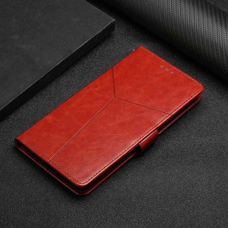 Y-Line PU bőr pénztárca tok a Xiaomi Poco C40 készülékhez - barna