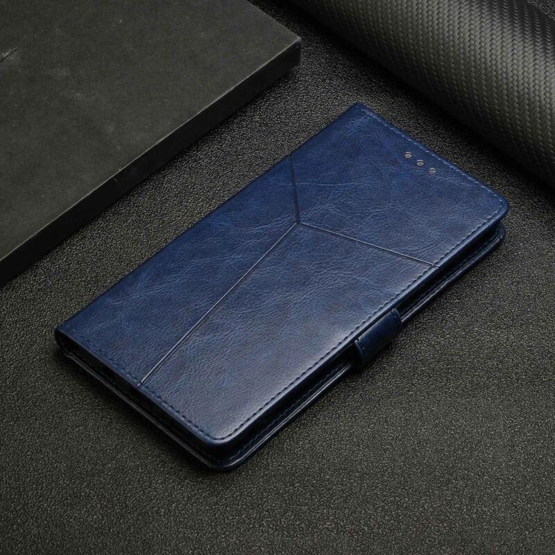 Y-Line PU bőr pénztárca tok a Xiaomi Poco C40 készülékhez - kék