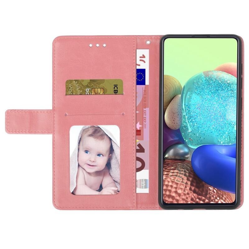 Y-Line PU bőr pénztárca tok a Xiaomi Poco C40 készülékhez - rózsaszín
