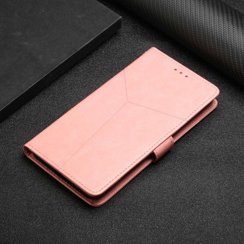Y-Line PU bőr pénztárca tok a Xiaomi Poco C40 készülékhez - rózsaszín