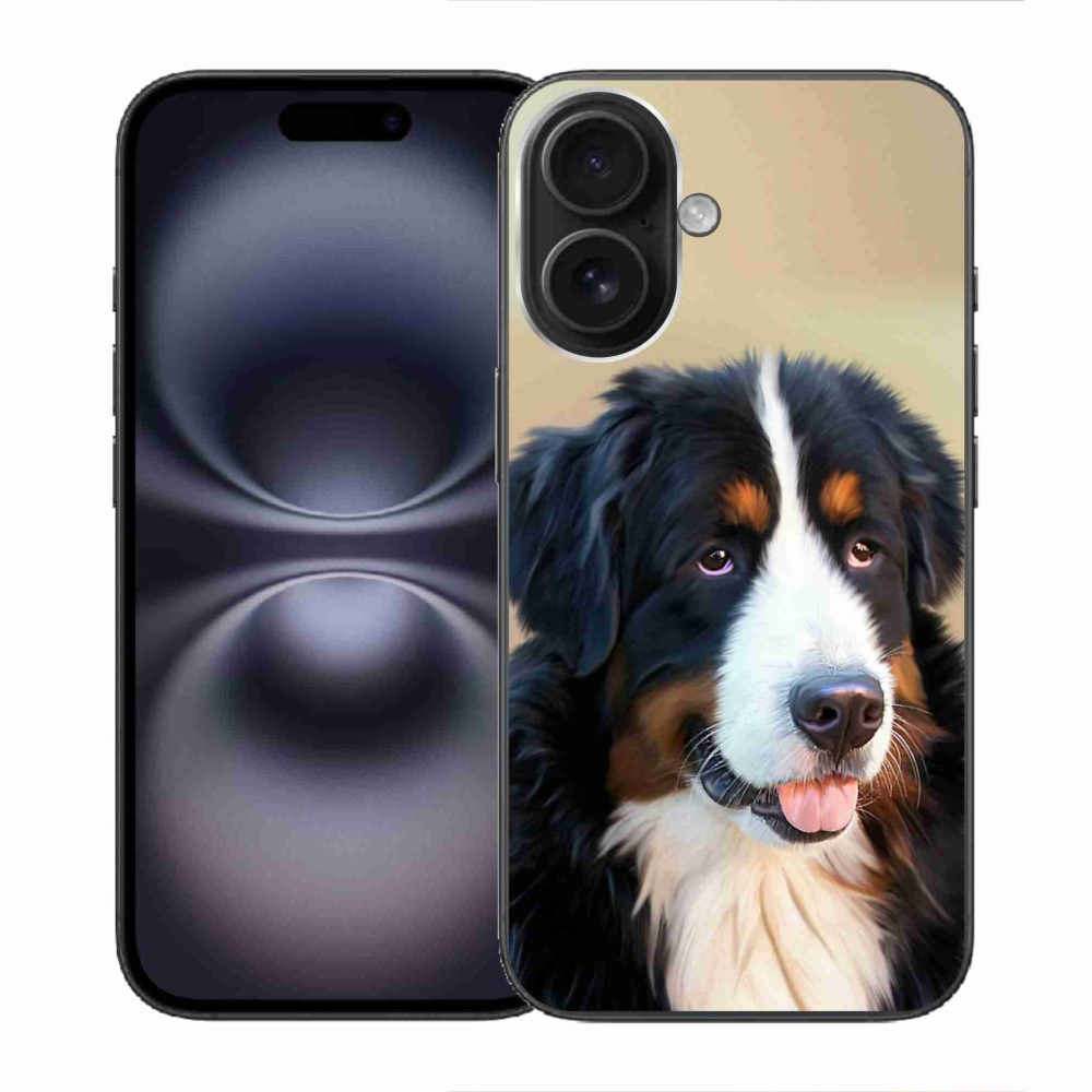 Gél tok mmCase iPhone 16 készülékhez - Berni hegyi kutya
