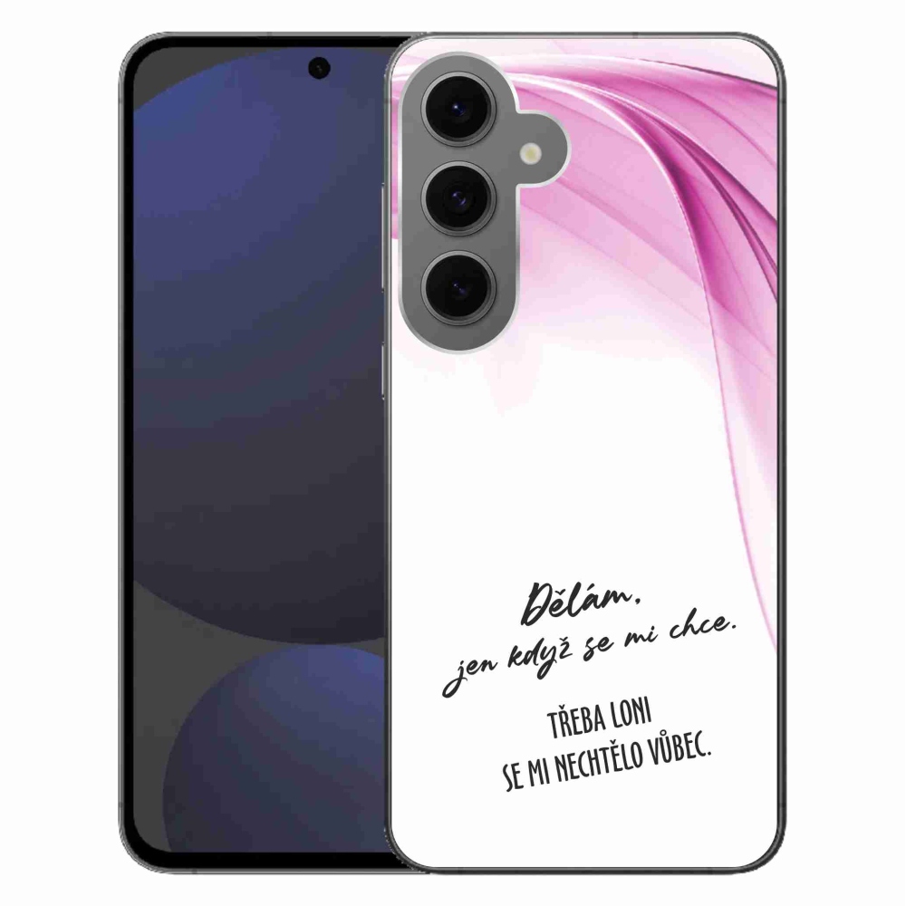 Gél borító mmCase Samsung Galaxy S24 FE készülékhez - vicces szöveg 12 fehér háttér