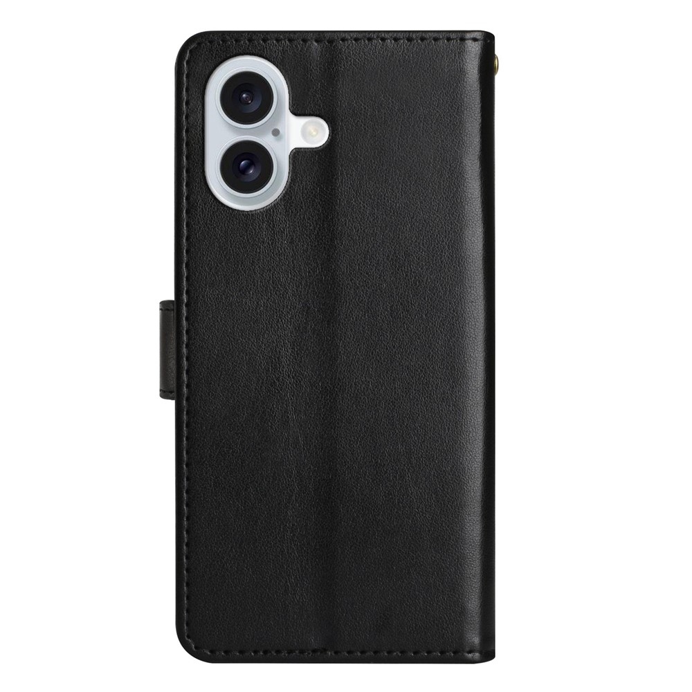 Virágok könyvtáska iPhone 17 készülékhez - fekete