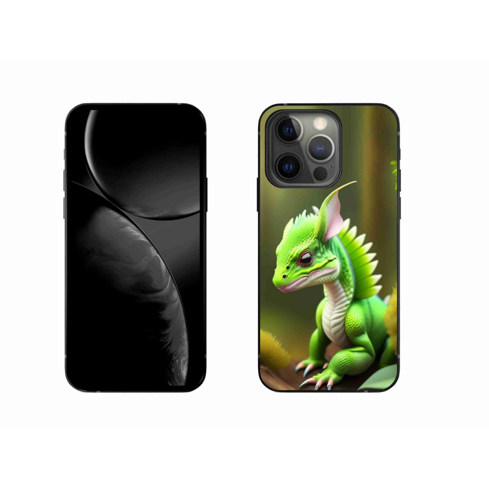 Zselés borítás mmCase iPhone 13 Pro készülékhez - zöld sárkány