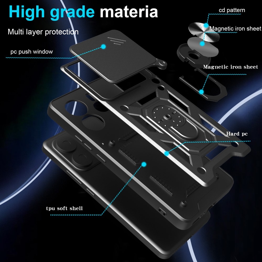 Tartós csúszásálló borítás Xiaomi 15 Pro-hoz - fekete
