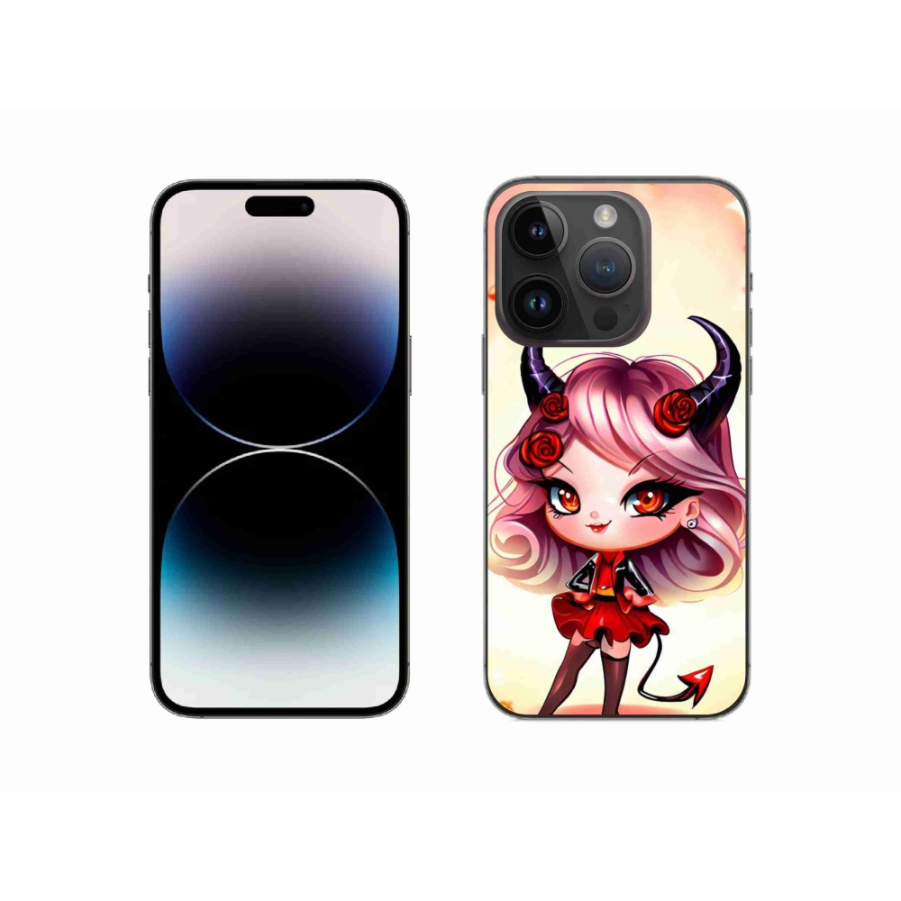 Zselés borítás mmCase iPhone 14 Pro készülékhez - rajzfilm ördög