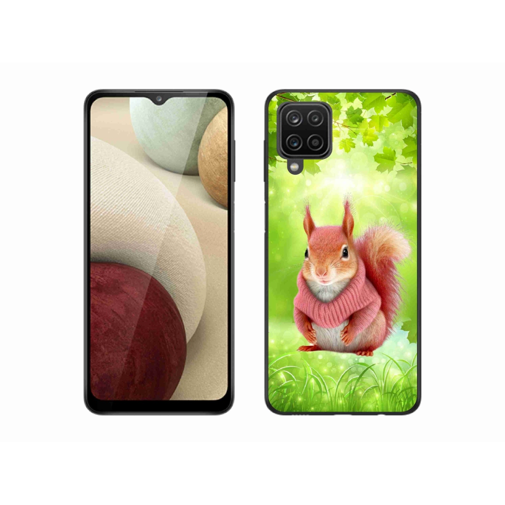 Zselés borítás mmCase Samsung Galaxy M12 készülékhez - mókus pulóverben