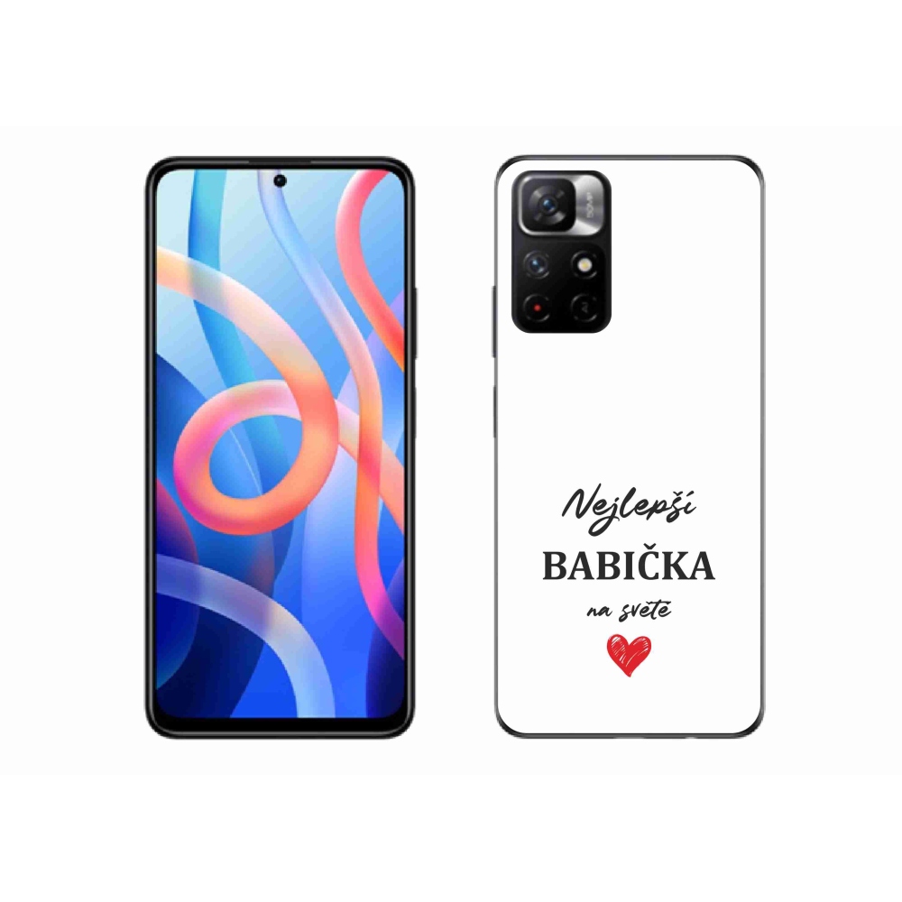 Gél borító mmCase a Xiaomi Redmi Note 11S 5G - a legjobb nagymama 1 fehér háttérrel