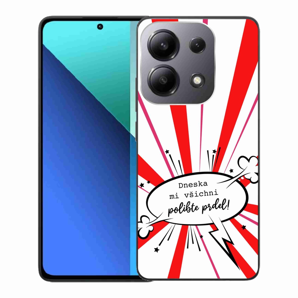 Gél borító mmCase a Xiaomi Redmi Note 13-hoz - vicces szöveg 15 fehér háttérrel