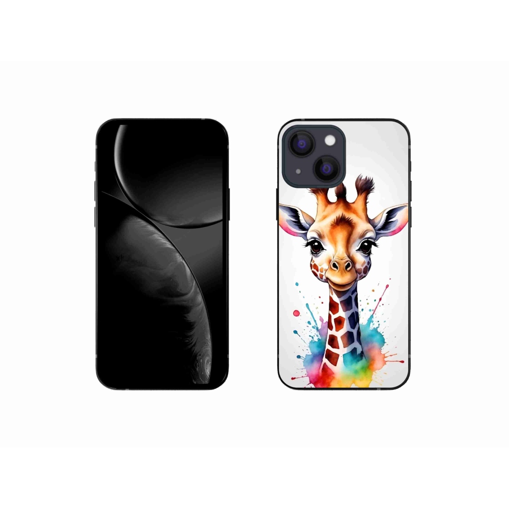 Zselés borítás mmCase iPhone 13 mini készülékhez - zsiráf 1