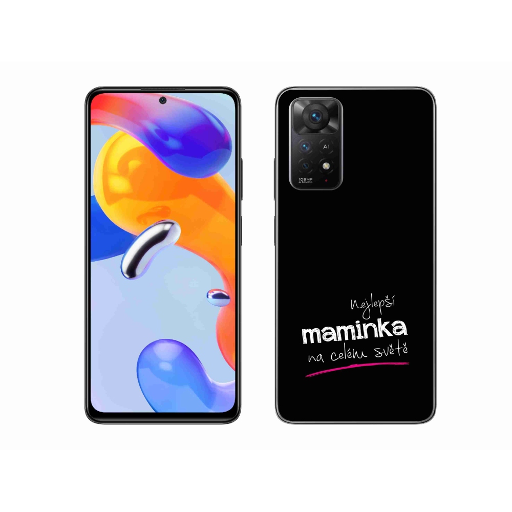 Gél borító mmCase a Xiaomi Redmi Note 11 Pro 4G/5G - legjobb anya 4 fekete háttérrel