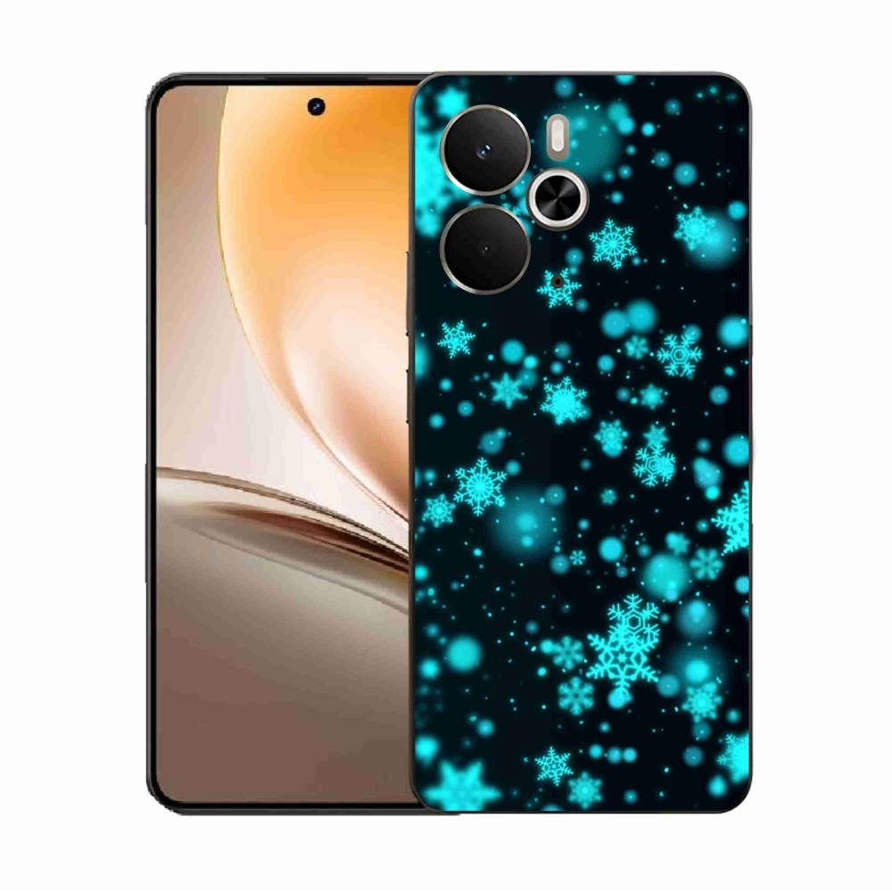 Gél borító mmCase a Realme 14 5G készülékhez - hópelyhek 1