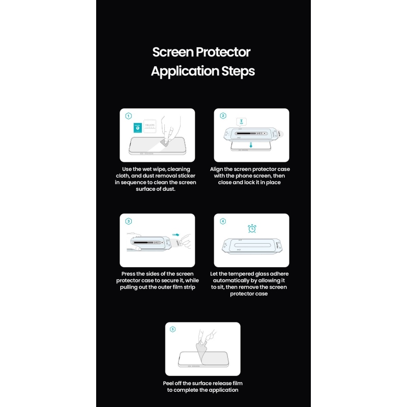 Nillkin edzett üveg 2.5D CP+ PRO fekete Apple iPhone Air készülékhez (applikátorral)