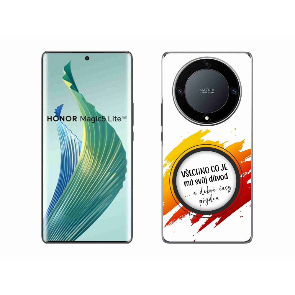 Gél borítás mmCase a Honor Magic 5 Lite 5G készülékhez - Idézet 3 fehér háttér