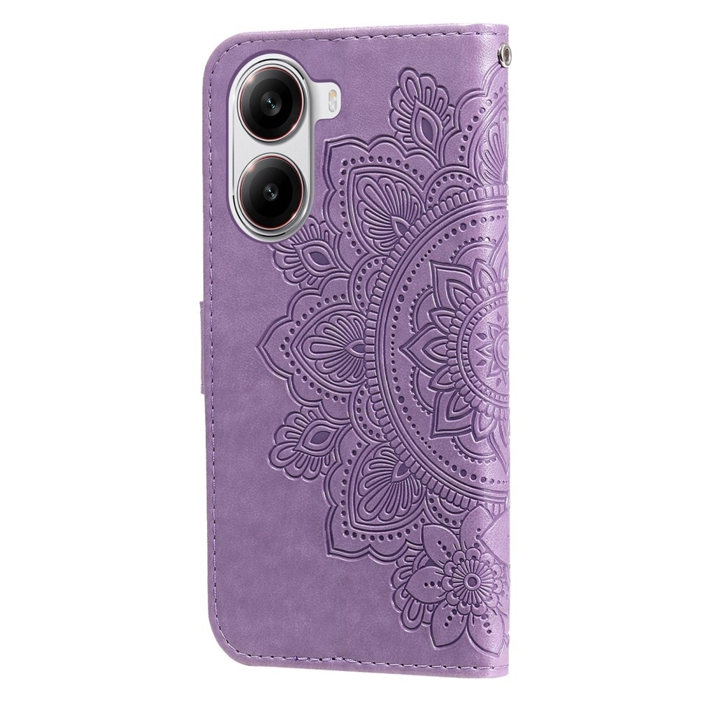 Mandala könyv tok a Xiaomi Poco X7 Pro 5G számára - lila