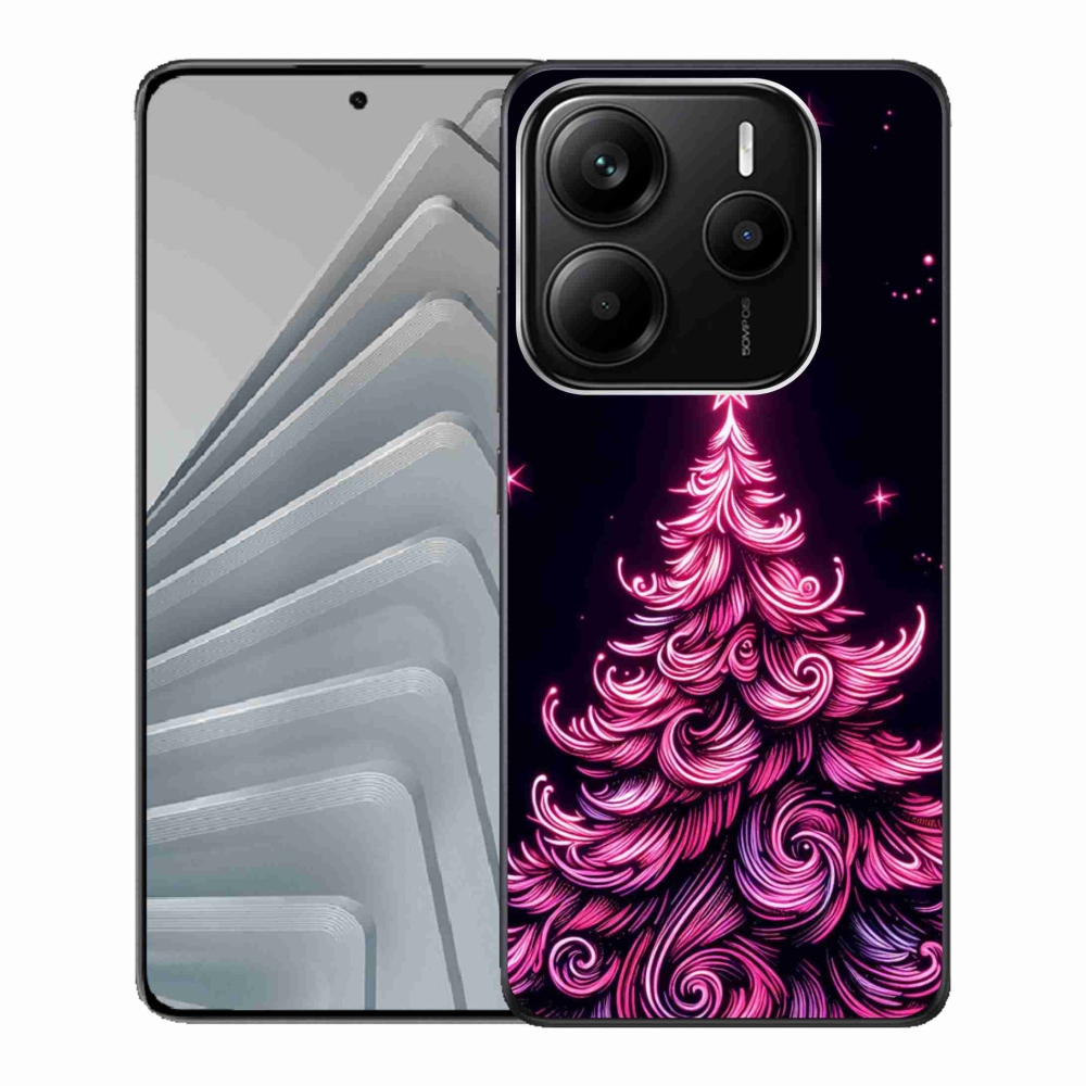 Gél borítás mmCase a Xiaomi Redmi Note 14 5G-hez - neon karácsonyfa 2