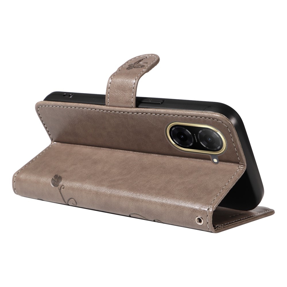 Virágok könyv tok Xiaomi Redmi A5 (173.45x79.35x8.45mm) - szürke