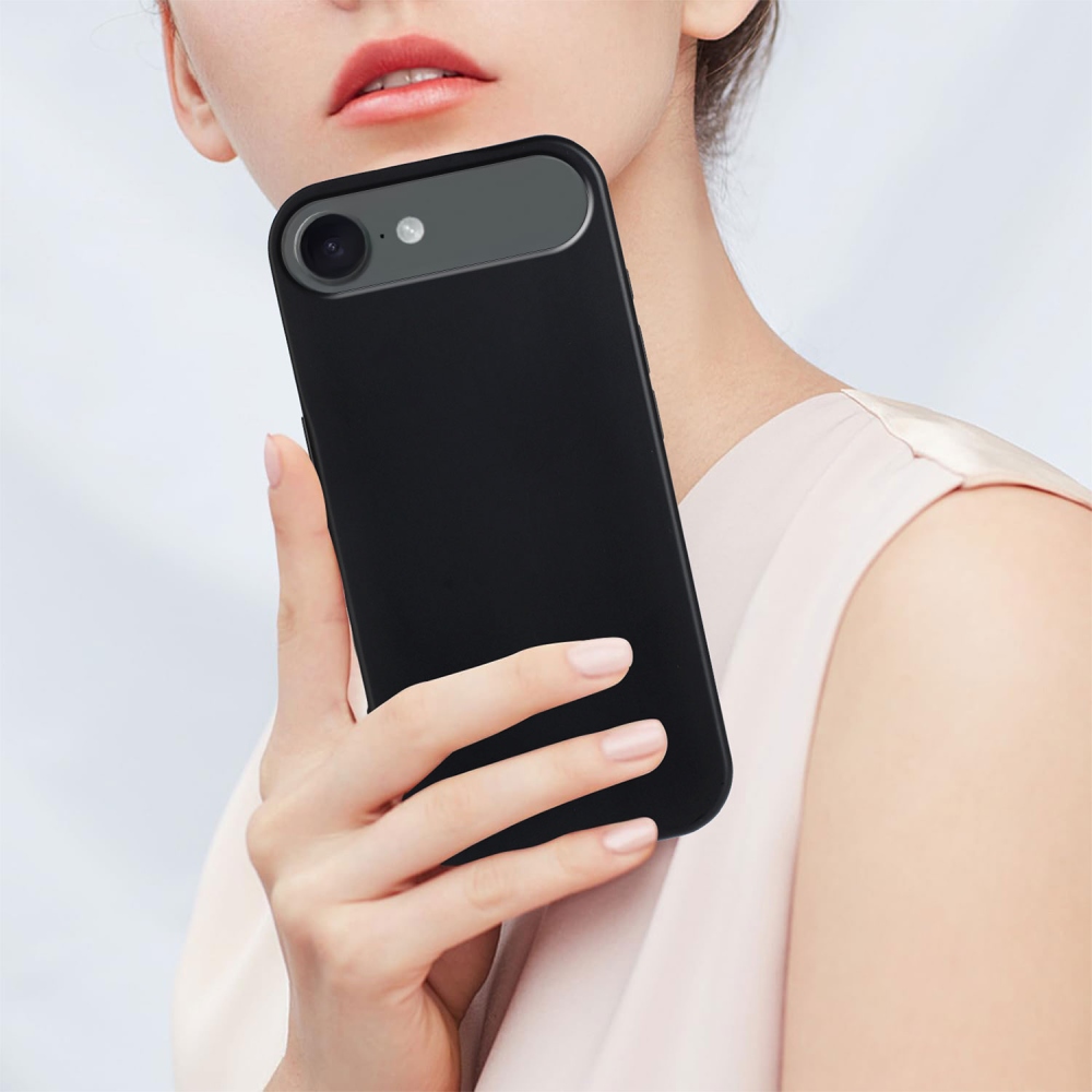 Matt zselés tok iPhone 17 Air készülékhez - fekete