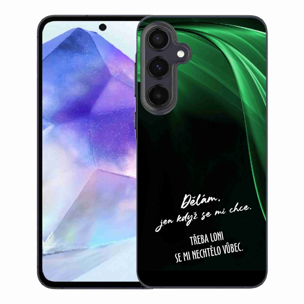 Gél borító mmCase Samsung Galaxy A55 5G - vicces szöveg 12 fekete háttér