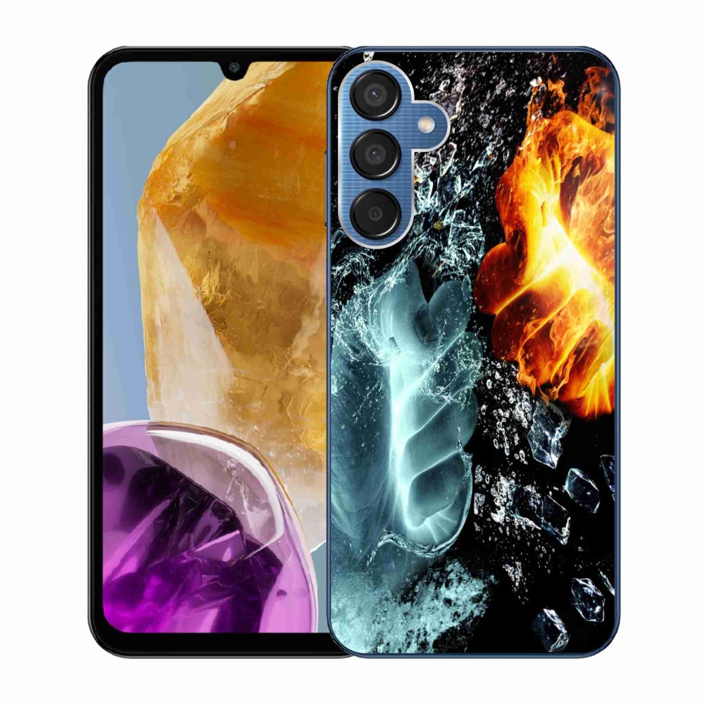 Zselés borítás mmCase Samsung Galaxy M15 5G - víz és tűz