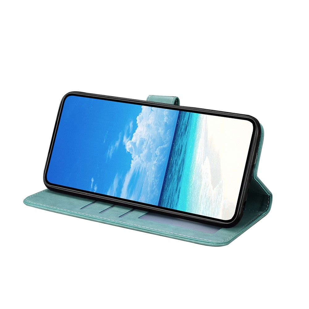 Virágos pillangó könyv tok a Xiaomi 15T Pro-hoz - teal színű