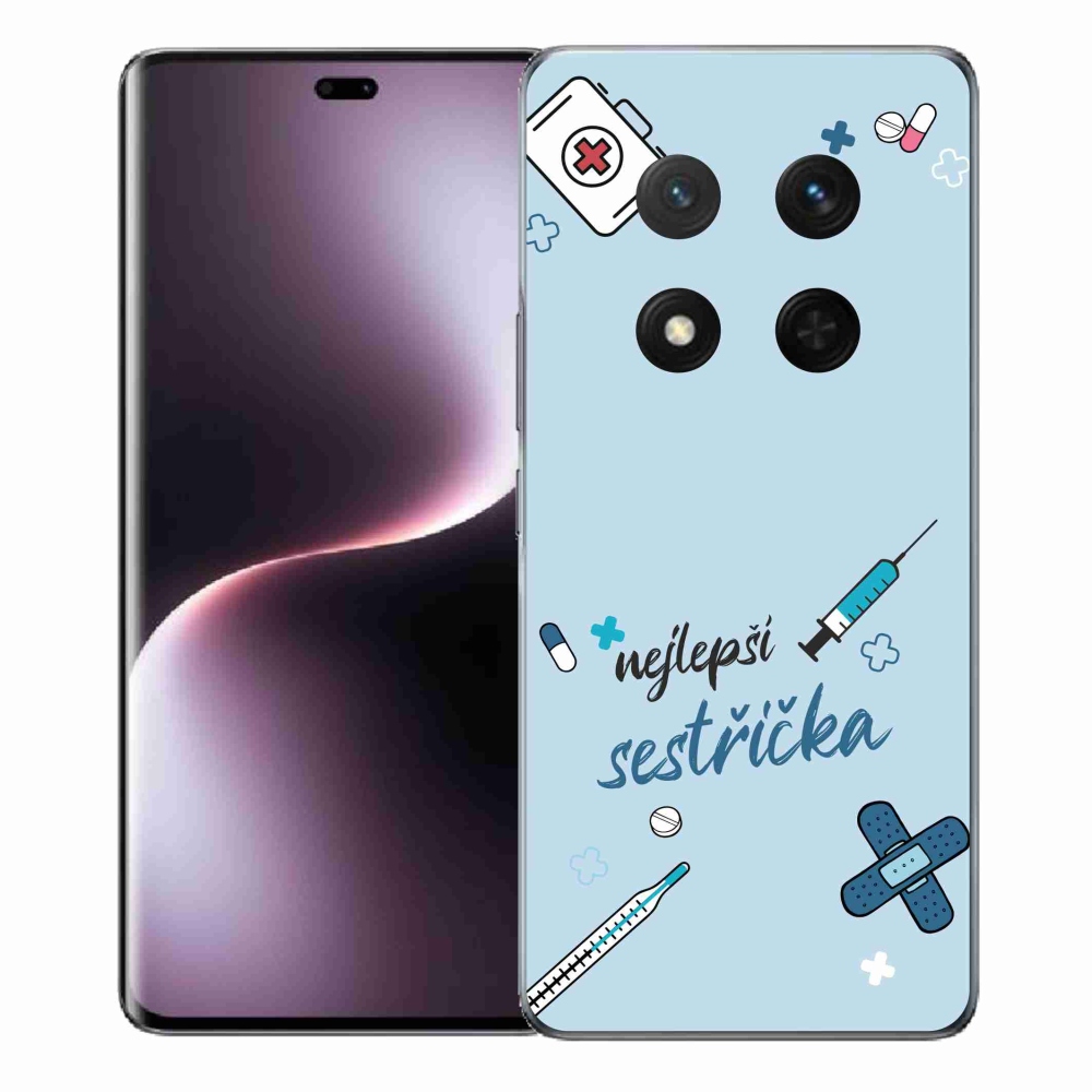 Gél borító mmCase a Honor Magic 7 Lite 5G-n - a legjobb kishúg kék háttérrel