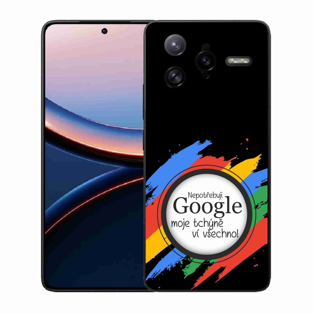 Gél borítás mmCase a Xiaomi Poco F7 Ultra - anyós mindent tud fekete háttérrel