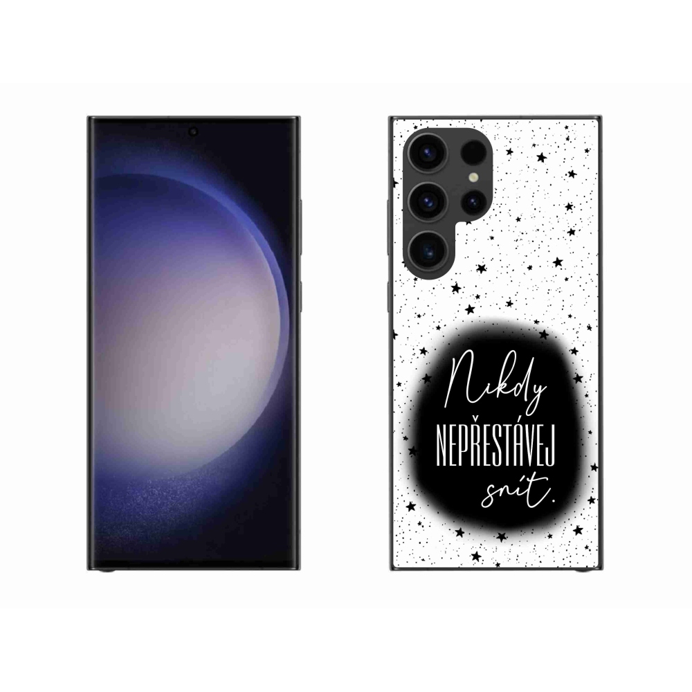 Gél borítás mmCase Samsung Galaxy S23 Ultra 5G - idézet 1 fekete és fehér háttérrel