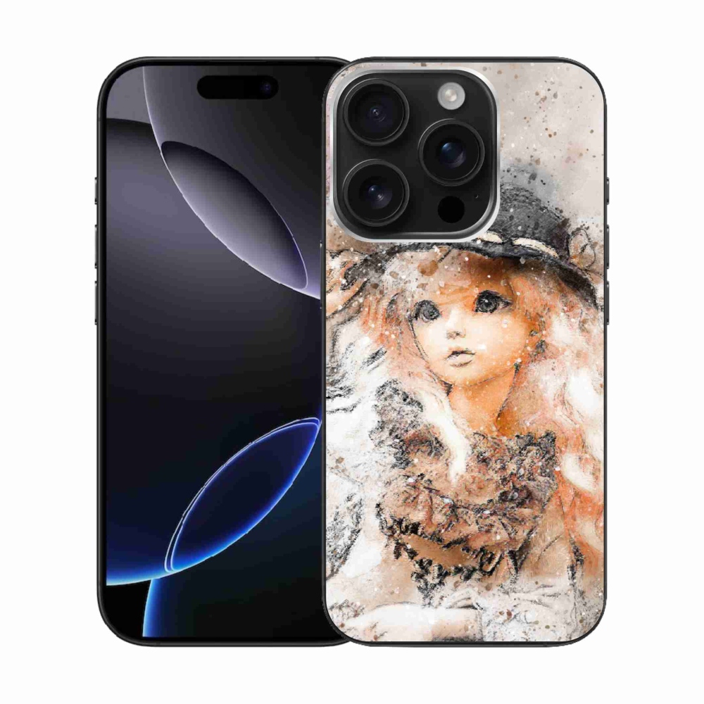 Zselés borítás mmCase iPhone 16 Pro készülékhez - lány sapkával
