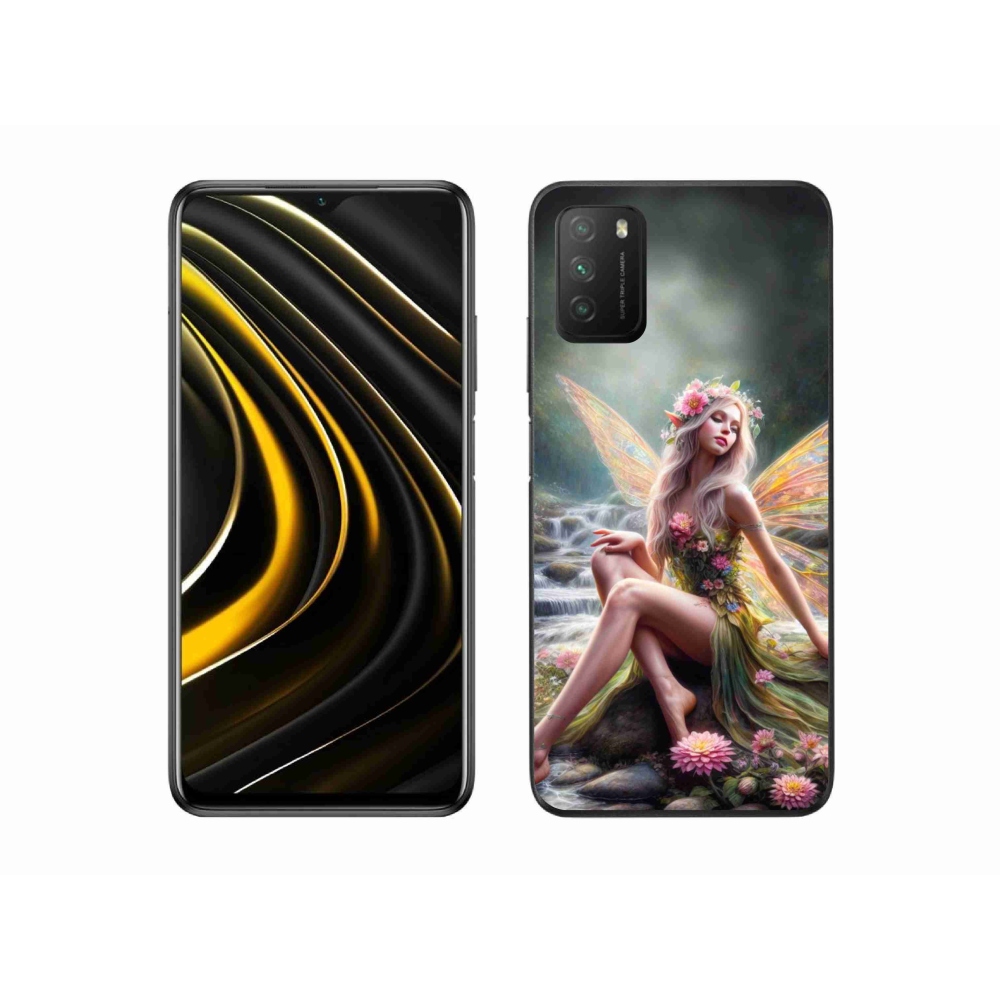 Gél borítás mmCase a Xiaomi Poco M3-hoz - pillangó nő 1