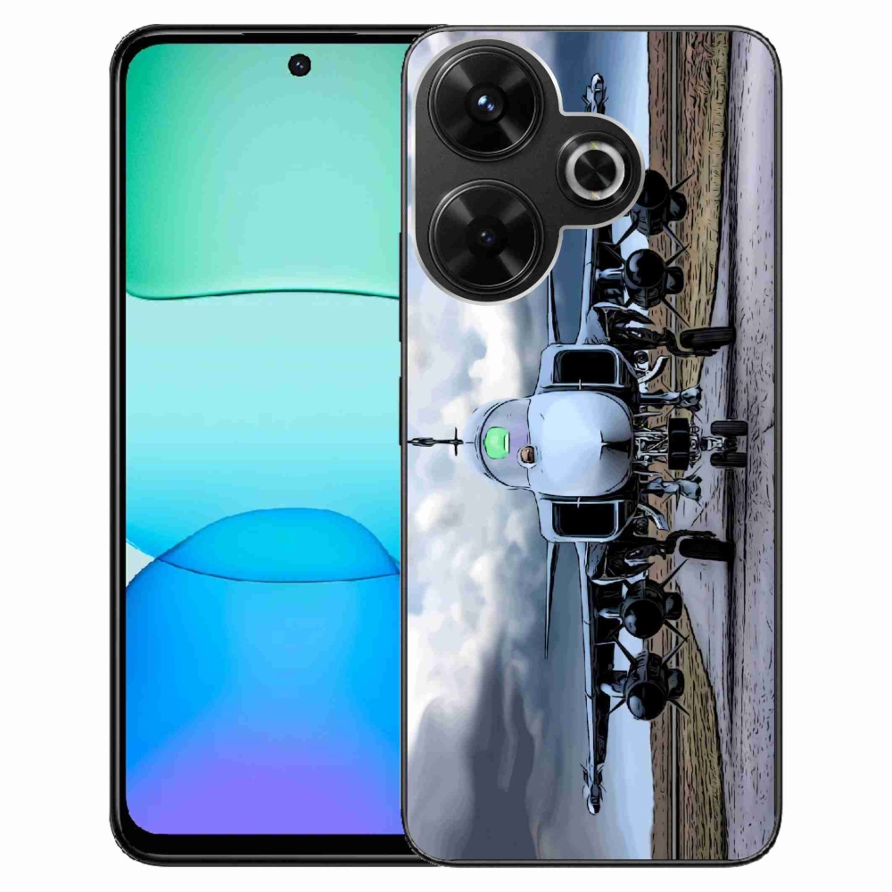Gél borítás mmCase a Xiaomi Redmi 13 4G/Poco M6 4G - katonai repülőgéphez